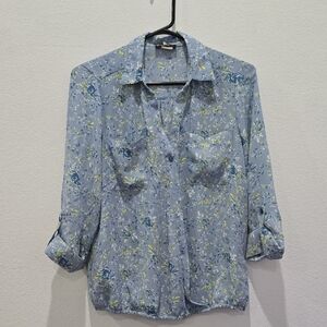 Cocomo Blue Floral Women's Blouse